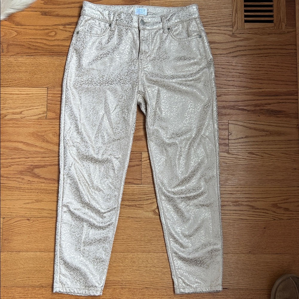 Time & Tru Shimmering gold Pants